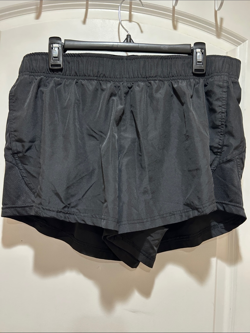 Athletic Works Black Women's Athletic Shorts with Inner Liner